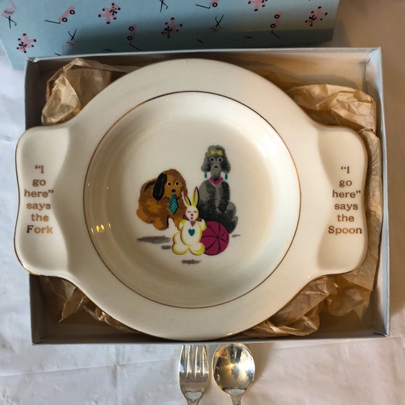 Child’s plate & flatware circa 1950; My own plate by international silve… - Picture 2 of 9